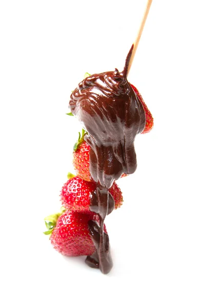 イチゴとチョコレート — ストック写真