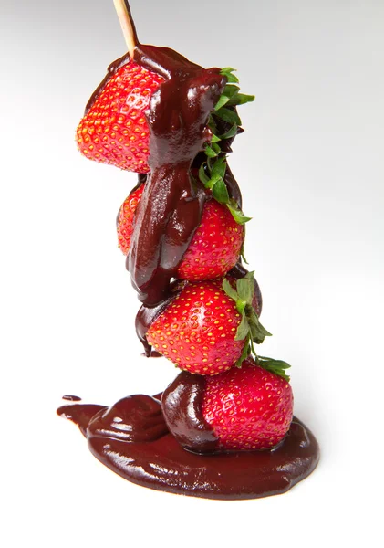 Fragole e cioccolato — Foto Stock