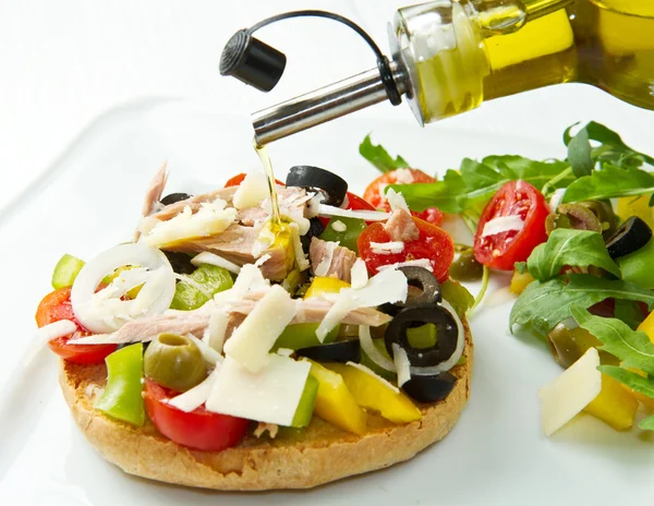 Frisella with vegetables and tuna — Stock Photo, Image