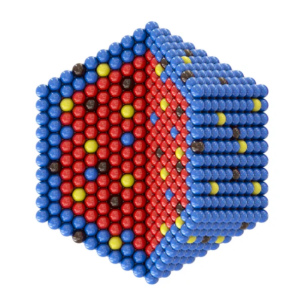 Nano cząsteczki w przekroju sześciokątne Obrazy Stockowe bez tantiem