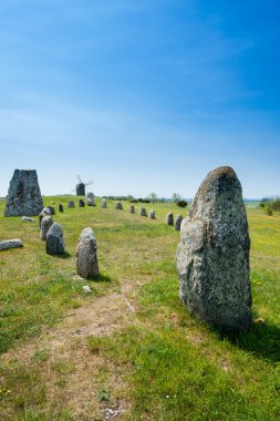 Prehistoric burial ground, Sweden. clipart