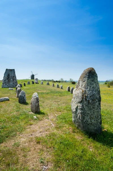 Prehistoric burial ground, Sweden. 로열티 프리 스톡 이미지