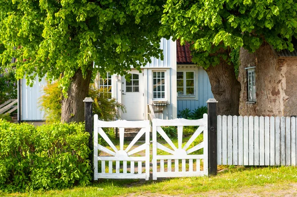 Entrance of a swedish cottage — Stock Photo, Image