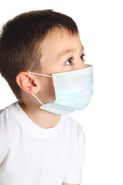Boy in medicine mask — Stock Photo, Image