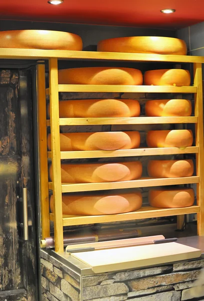 라인에 치즈 — 스톡 사진