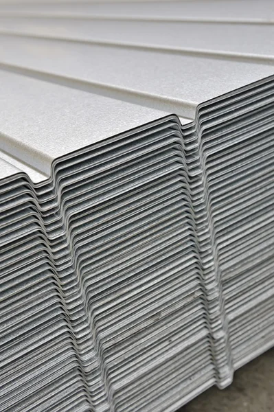 Wave corrugated steel sheet — Stock Photo, Image