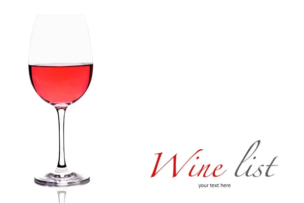 Copo de vinho com vinho rosa — Fotografia de Stock