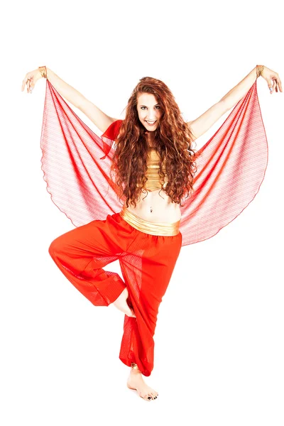 Sexy arabian dancer - Isolated — Stock Photo, Image