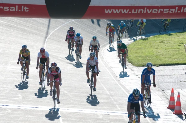 Nemzetközi junior kerékpár verseny Auksines kopos 2012 (Golden dűnék 2012) — Stock Fotó