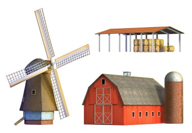 Rural buildings clipart