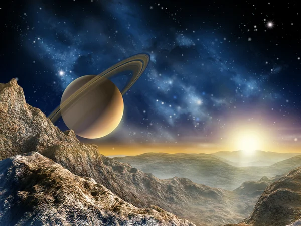 Saturn moon — Stock Photo, Image