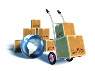 Package delivery clipart