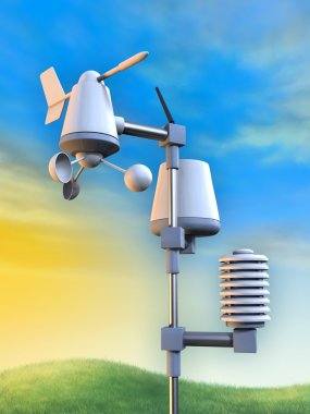 Weather station clipart