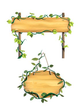 Wood signs clipart