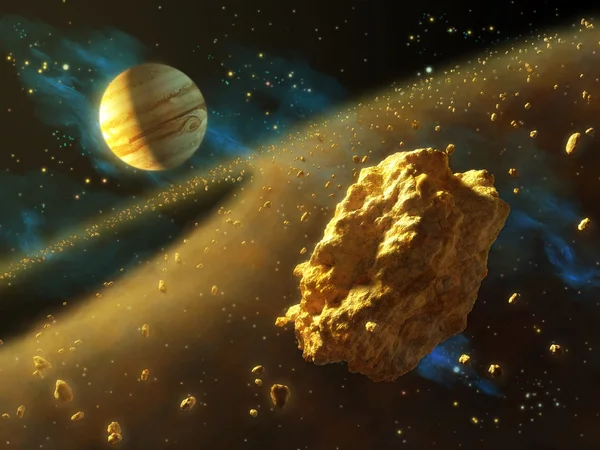 Пояс астероїдів — стокове фото