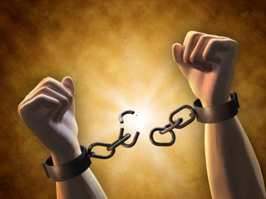 Breaking chains clipart
