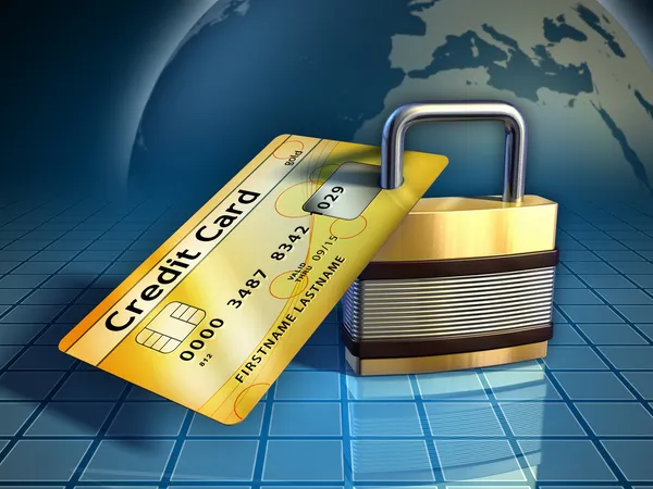 Безопасность кредитной карты — стоковое фото