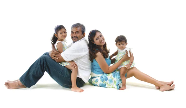 Indiska asiatiska familjen ha roligt — Stockfoto