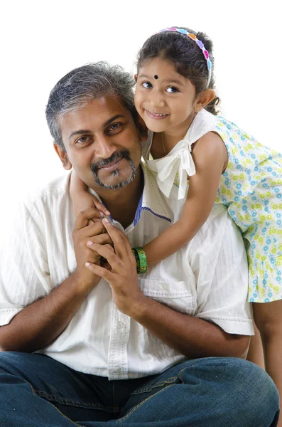 亚洲父亲和女儿 图库图片