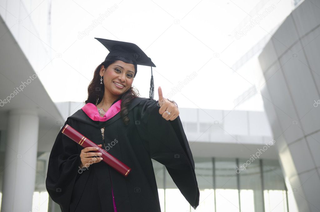 Indian female graduate