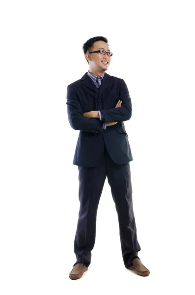 Przystojny biznesmen portret azjatycki, pełnej długości. — Zdjęcie stockowe