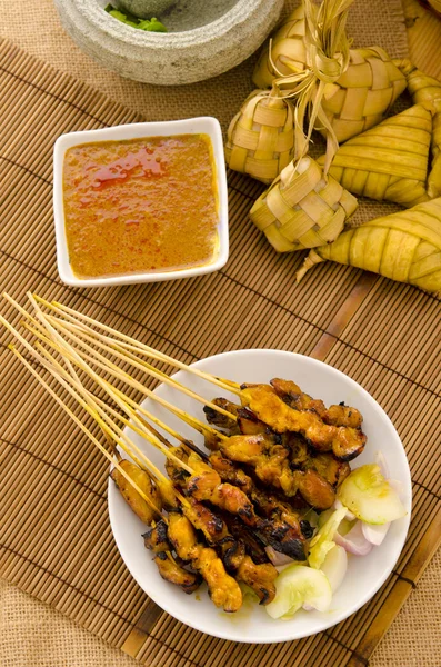 Satay malayo hari raya alimentos —  Fotos de Stock