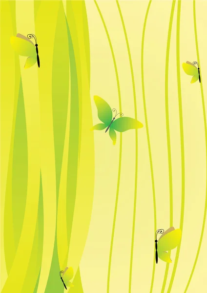 绿色的蝴蝶 — 图库矢量图片