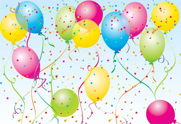 Beautiful Party Balloons Vector — Stock Vector