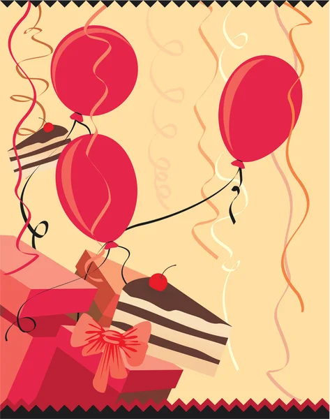 Balloons party presents — Stock Vector
