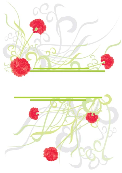 Bordure de fleurs vectorielles — Image vectorielle