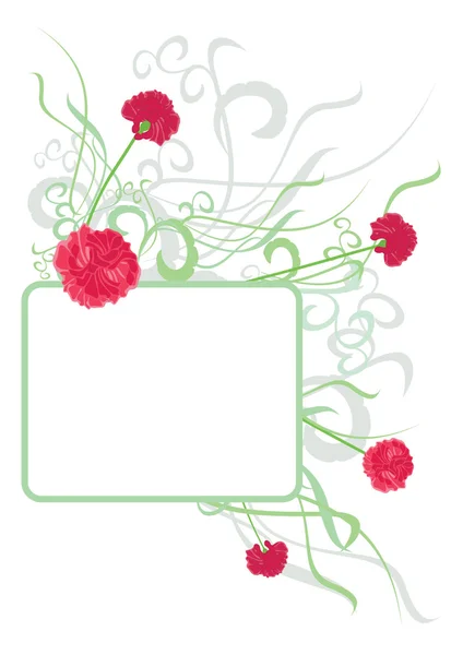 Courbes de fleurs roses — Image vectorielle