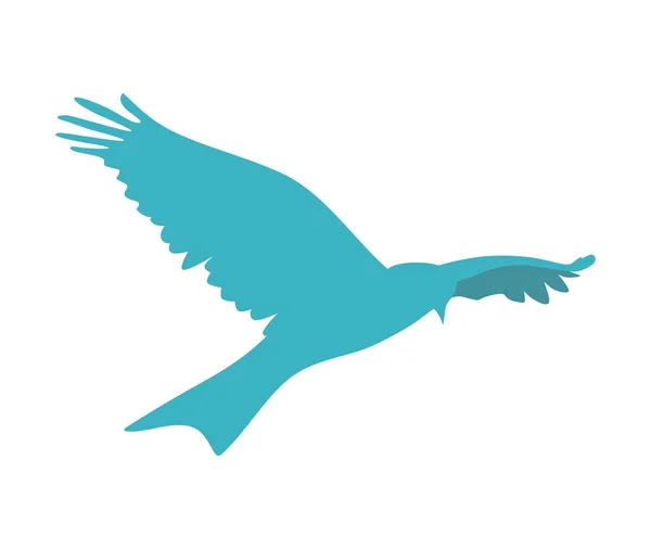 Vetor pássaro azul — Vetor de Stock