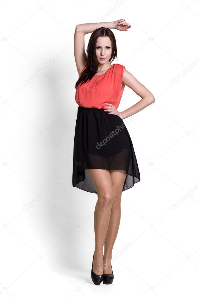 Beautifull woman in Black skirt