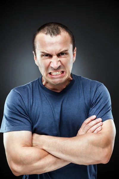Homem extremamente zangado — Fotografia de Stock