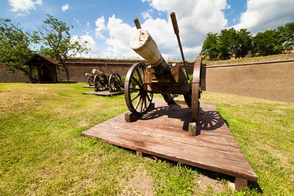 stock image Canons near wall