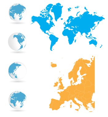 Map of world clipart