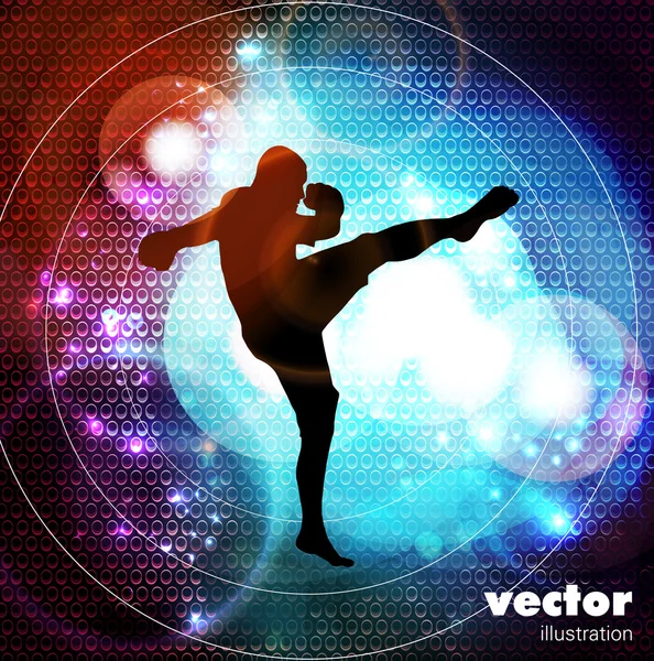 Warrior. vectorillustratie. — Stockvector