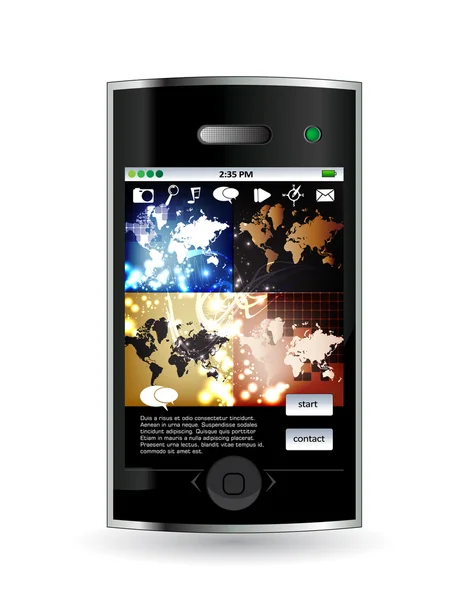 Editierbarer Smartphone-Vektor — Stockvektor