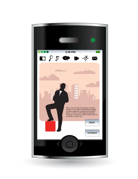 Vecteur modifiable Smartphone — Image vectorielle