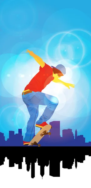 Skateboardista — Stockový vektor