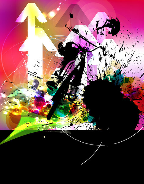 Велогонщик BMX
