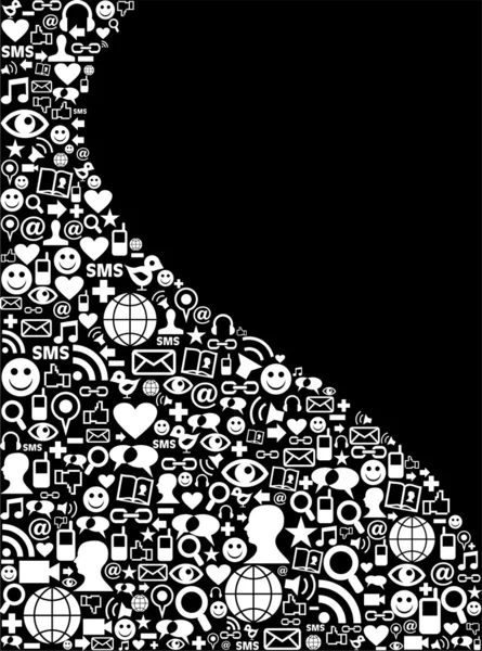 Réseaux sociaux icône arrière-plan — Image vectorielle