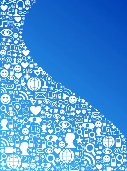 Social-Media-Netzwerk Ikone Hintergrund — Stockvektor