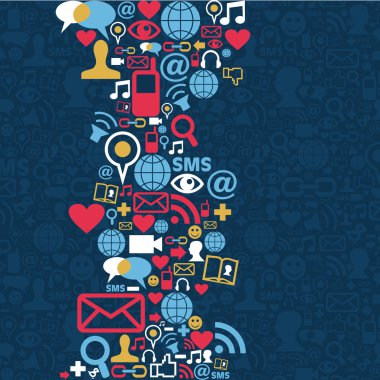 Social media network icon background clipart