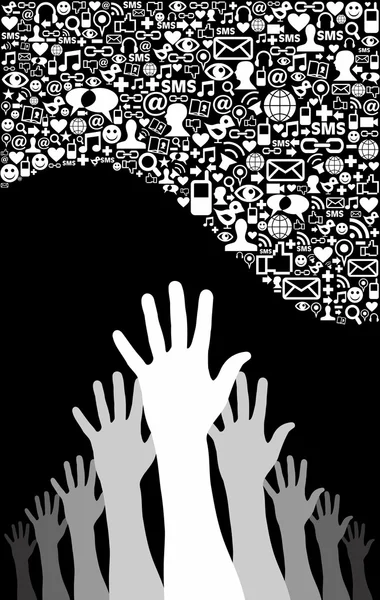 Sociální mediální sítě podnikáníεπιχείρηση δικτύων κοινωνικών μέσων μαζικής ενημέρωσης — Stockový vektor
