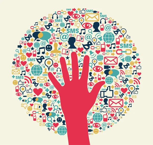 Успех бизнеса социальных сетей — стоковый вектор