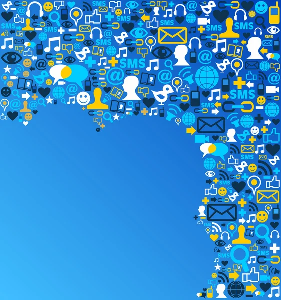 Social media network icon background — Stock Vector