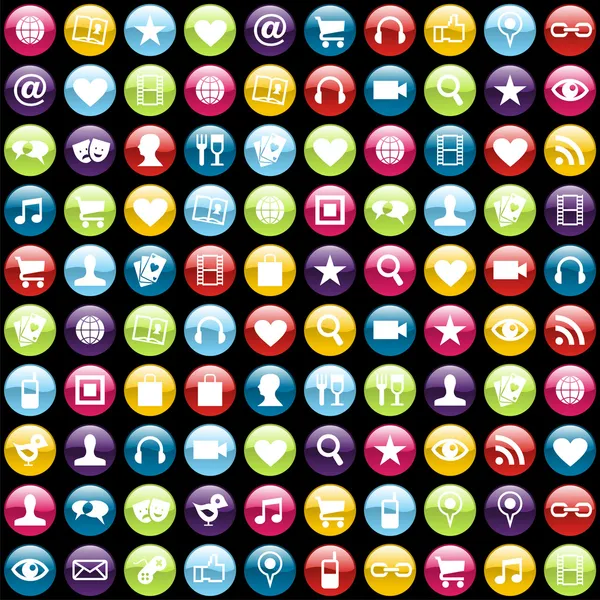 Mobiltelefon app ikoner bakgrund — Stock vektor