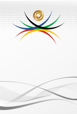 Olympic games gold medal abstract background clipart