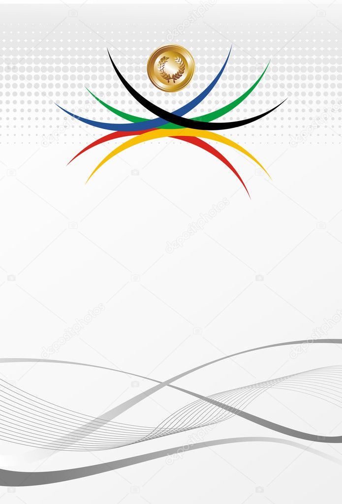 Olympic games gold medal abstract background